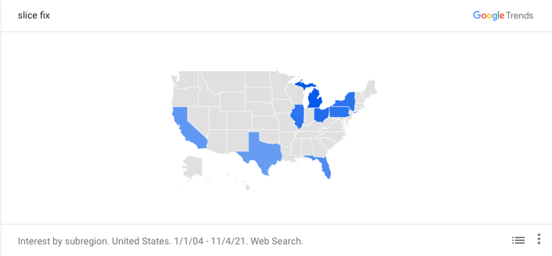 Midwest and East Coast golfers are heavier searchers for slice fixes, according to Google data.